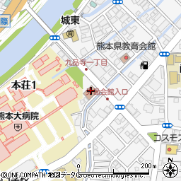 熊本県労働会館周辺の地図