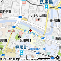 熊本県熊本市中央区中唐人町20周辺の地図