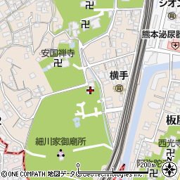 熊本市役所　文化市民局・文化財課北岡自然公園受付周辺の地図
