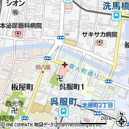 熊本県熊本市中央区西唐人町周辺の地図