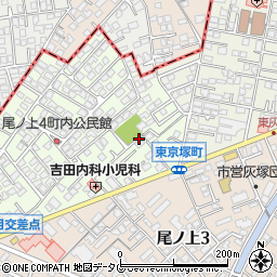 健軍新土井西公園周辺の地図