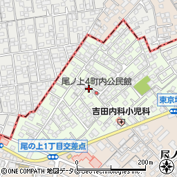 熊本県熊本市東区東京塚町周辺の地図