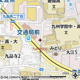 熊本市交通局　電車課・技術班周辺の地図