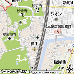 セブンイレブン熊本横手２丁目店周辺の地図