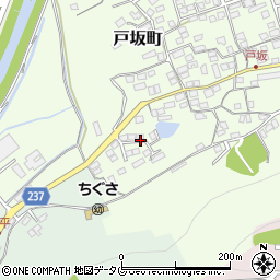 熊本県熊本市西区戸坂町16周辺の地図