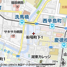 熊本県熊本市中央区船場町下周辺の地図