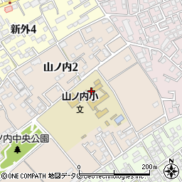 熊本市立山ノ内小学校周辺の地図