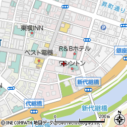リパーク熊本下通２丁目第３駐車場周辺の地図