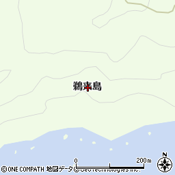 高知県宿毛市沖の島町鵜来島周辺の地図