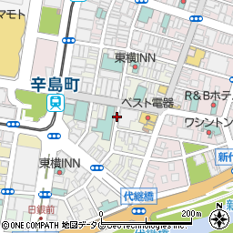 熊本県熊本市中央区新市街周辺の地図
