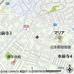 熊本北水前寺郵便局 ＡＴＭ周辺の地図