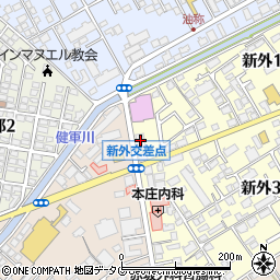 スシロー熊本新外店周辺の地図