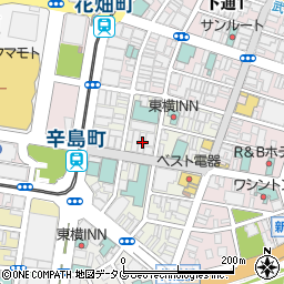 熊本県熊本市中央区新市街4-13周辺の地図