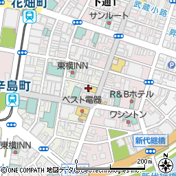 ミスタードーナツ 熊本下通りショップ周辺の地図