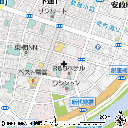 熊本県熊本市中央区下通周辺の地図
