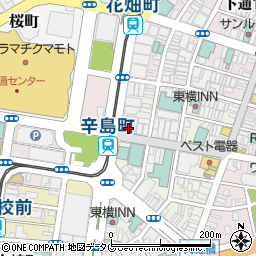 熊本県熊本市中央区新市街1-21周辺の地図