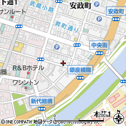 熊本県熊本市中央区中央街周辺の地図