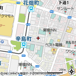 熊本県熊本市中央区新市街4-18周辺の地図