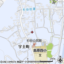 長崎県島原市宇土町周辺の地図