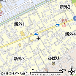 熊本県熊本市東区新外周辺の地図