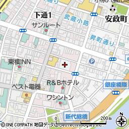 熊本立体駐車場周辺の地図