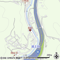 餅田周辺の地図