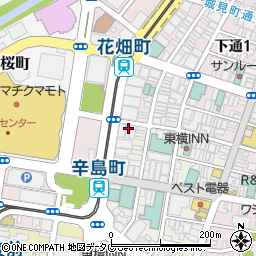 ベジロー 熊本下通店周辺の地図