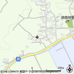 熊本県上益城郡益城町寺中395周辺の地図