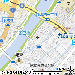 リパーク熊本九品寺１丁目駐車場周辺の地図
