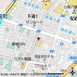 築地すし鮮 熊本三号店周辺の地図