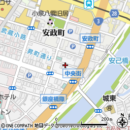 九州パーキングサービス熊本中央街第１駐車場周辺の地図