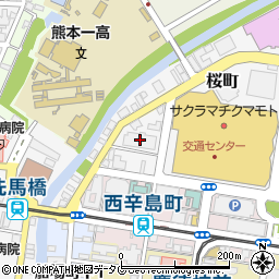 熊本県庁　熊本県在熊機関商工観光労働部物産館周辺の地図