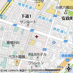 200種食べ飲み放題＆肉寿司 個室居酒屋 和ノ音 熊本下通店周辺の地図