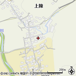 熊本県上益城郡益城町上陳858周辺の地図