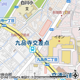 ニコニコレンタカー　熊本新屋敷一丁目店周辺の地図