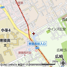熊本県上益城郡益城町広崎1689-77周辺の地図