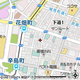 熊本県熊本市中央区花畑町周辺の地図