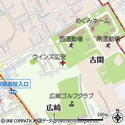 熊本県上益城郡益城町広崎1689-17周辺の地図