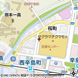 〒860-0805 熊本県熊本市中央区桜町の地図