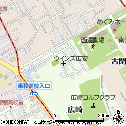 熊本県上益城郡益城町広崎1689-53周辺の地図