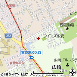 熊本県上益城郡益城町広崎1689-65周辺の地図