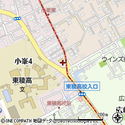 ファミリーマート熊本小峯４丁目店周辺の地図