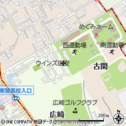 熊本県上益城郡益城町広崎1689-15周辺の地図