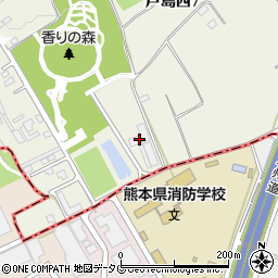 熊本市東部クリーンセンター周辺の地図