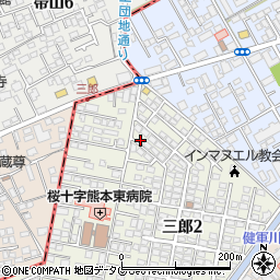 三郎塚団地西公園周辺の地図