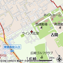 熊本県上益城郡益城町広崎1689-26周辺の地図