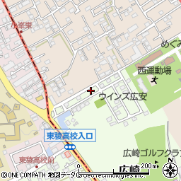 熊本県上益城郡益城町広崎1689-70周辺の地図