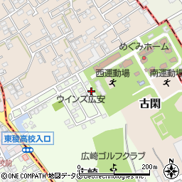熊本県上益城郡益城町広崎1689-13周辺の地図