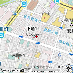 韓美 KANBI 熊本周辺の地図