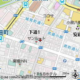 カラオケまねきねこ　熊本下通店周辺の地図